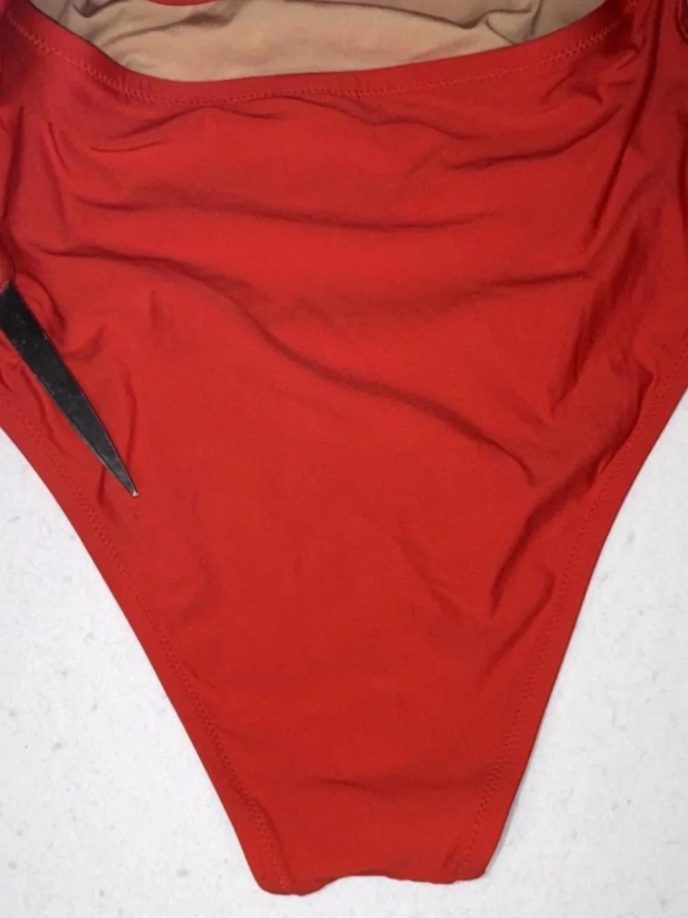 J.Crew One Piece Swimsuit Cherry Red Open  Crisscross Cutout Back Women’s Size 4